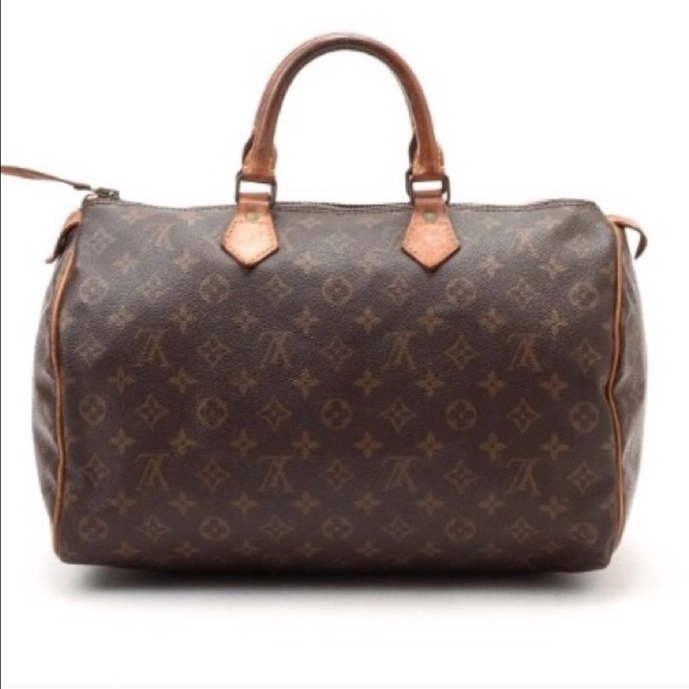 Vintage Authentic Louis Vuitton Speedy 35
